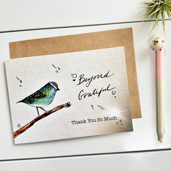 Grateful Bird Thank You Greeting Card