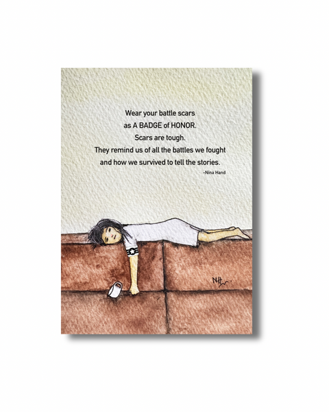 Battle Scars Greeting Card