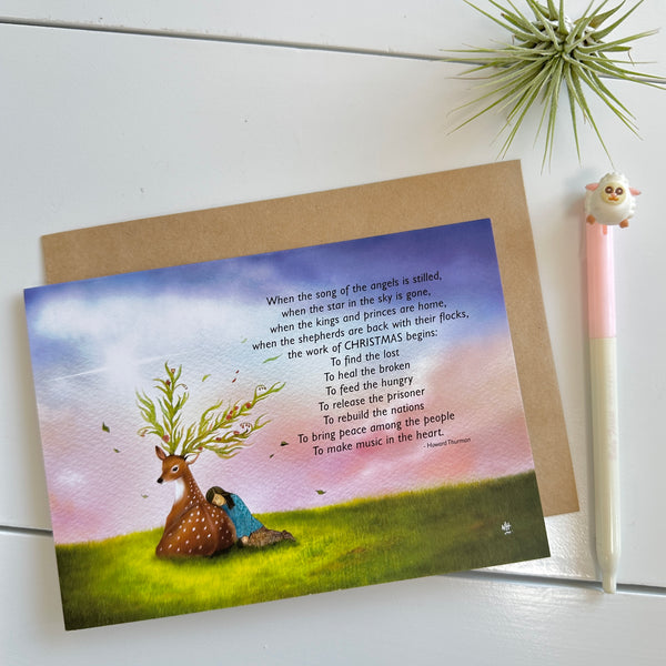The Work Of Christmas: Holiday Illustration Greeting Card