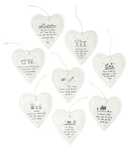 Porcelain Conversation Heart Wall Art Hanger