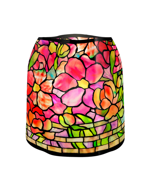 Louis C. Tiffany Pink Peony Luminary Lantern / Candle Holder