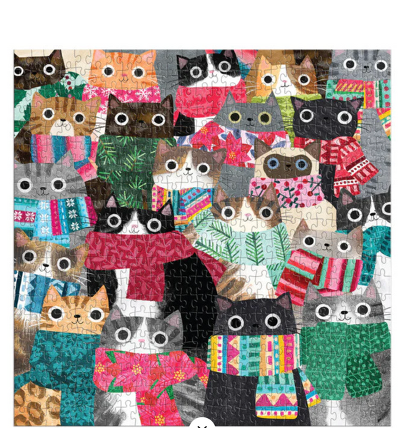 Wintry Cats 500 Piece Puzzle