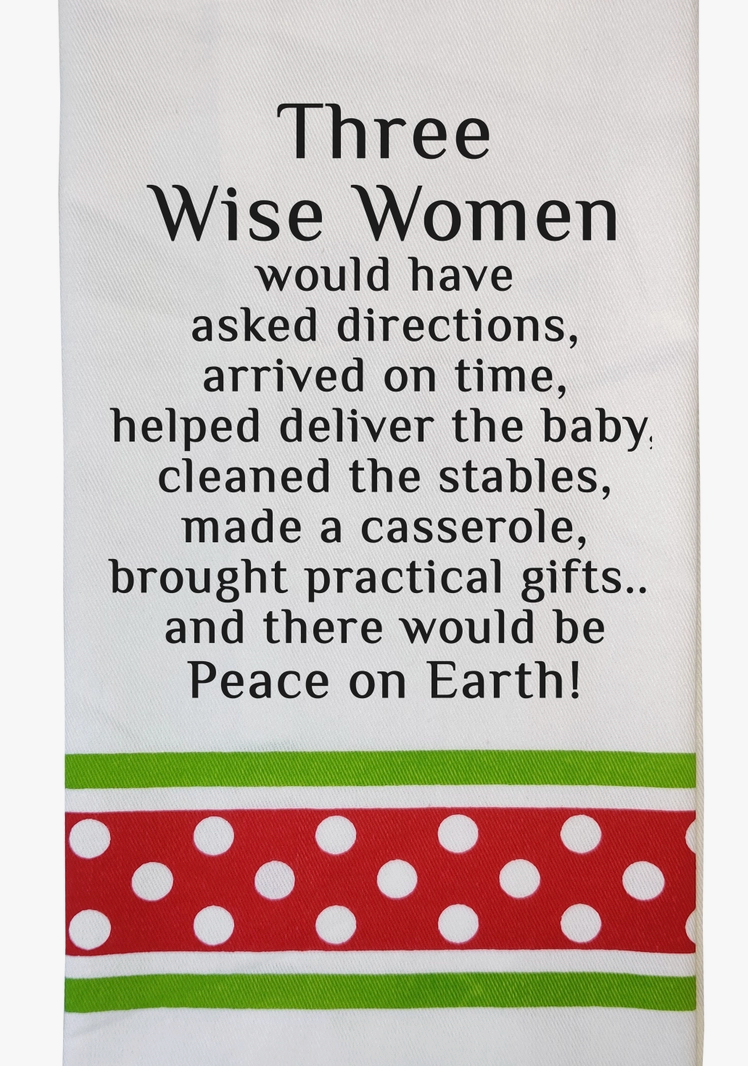 Holiday Funny 100% Cotton Dish Tower