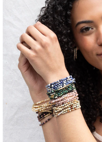 Mother of Pearl Stone Wrap Bracelet/Necklace