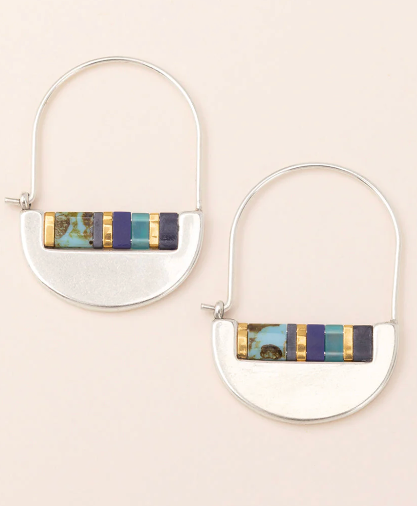Good Karma Miyuki Crescent Hoop Earrings