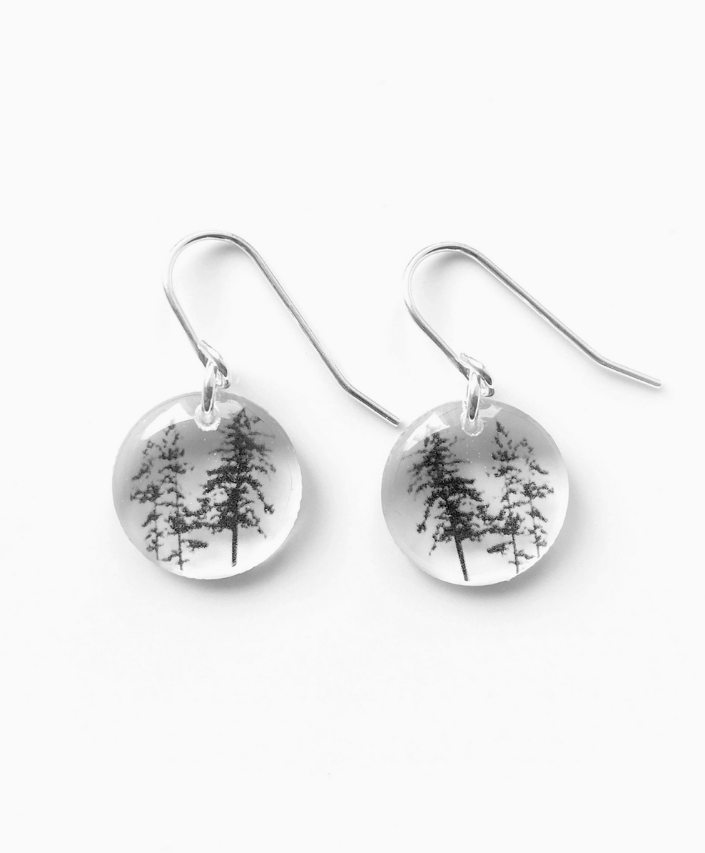 Round Forest Dangle Earrings