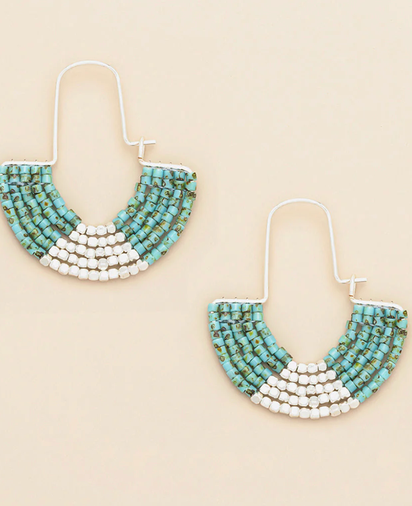 Chromacolor Miyuki U-Hoop Earring