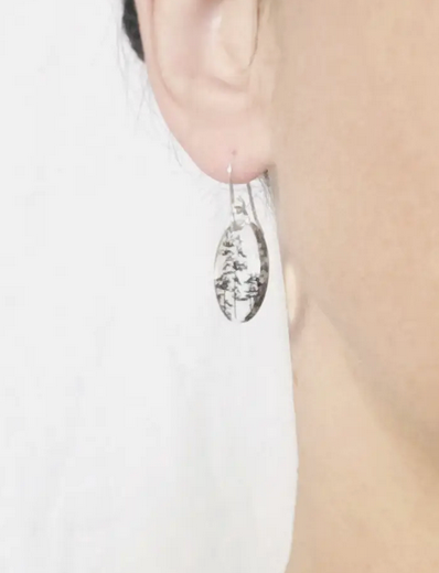 Small Oval City Tree : Dangle Earrings