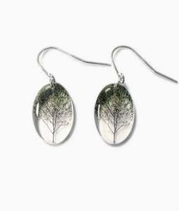 Small Oval City Tree : Dangle Earrings