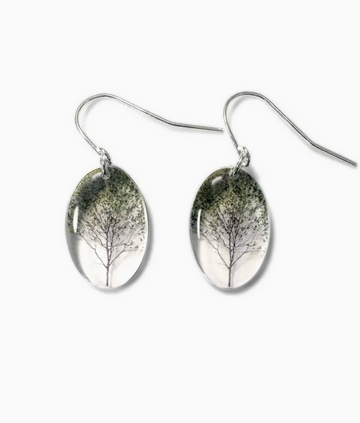 Small Oval City Tree : Dangle Earrings