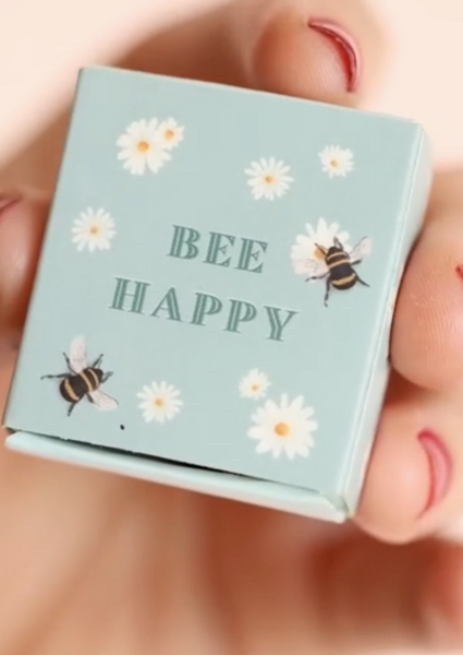 Sweet Ceramic Tokens in Tiny Matchbox with Saying