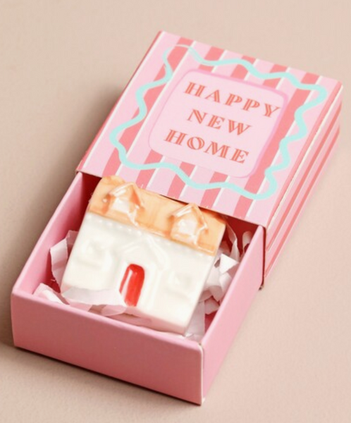 Sweet Ceramic Tokens in Tiny Matchbox with Saying