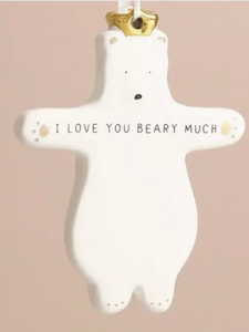 I Love You Beary Much Bear Hanging Decoration