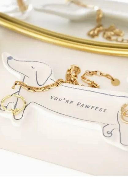 Cute Dog Quote " You're Pawfect " Trinket Dish