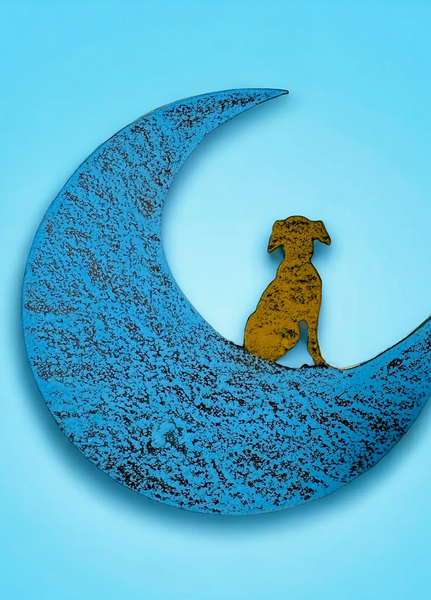Dog on the Moon Magnet