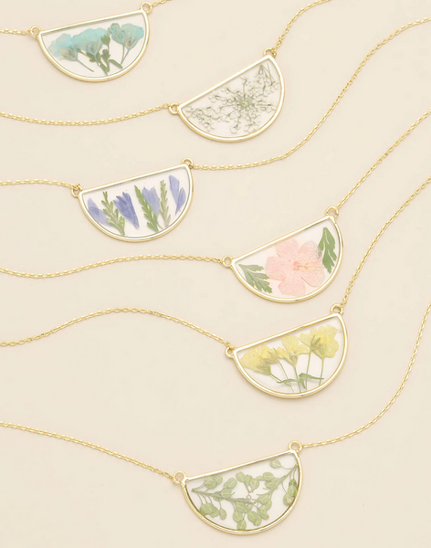 Natural Pressed Flower Necklace