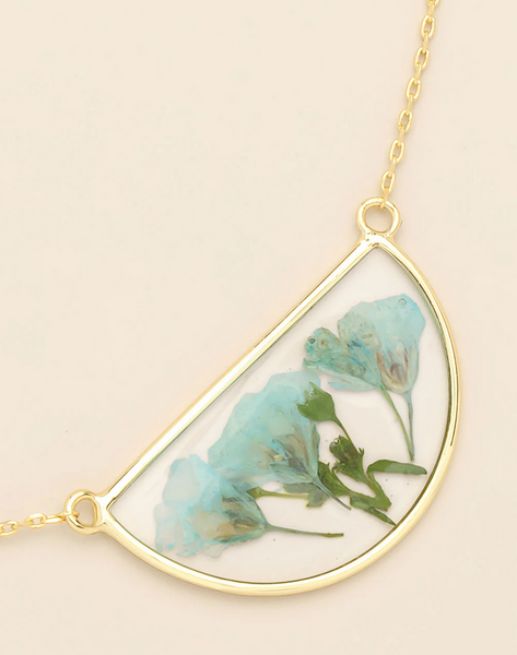 Natural Pressed Flower Necklace