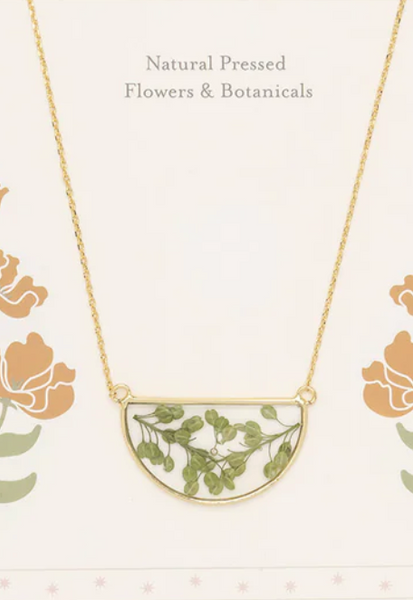 Natural Pressed Flower Necklace