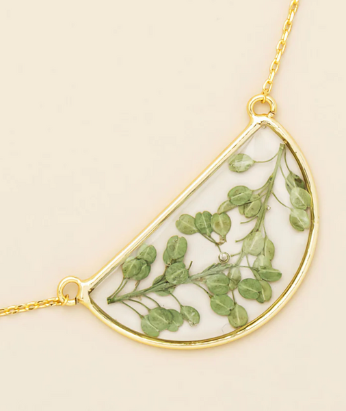 Natural Pressed Flower Necklace