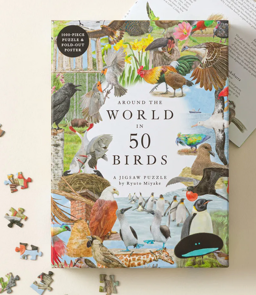 Around the World in 50 Birds 1000 Piece  Puzzle