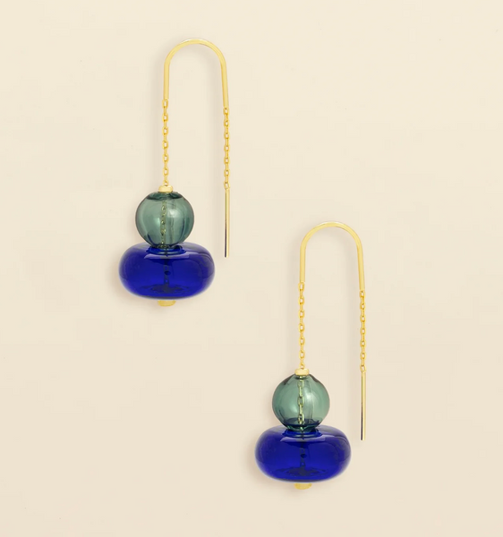 Refined Glass Threader Earrings