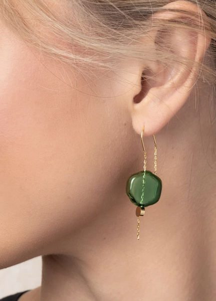 Refined Glass Threader Earrings