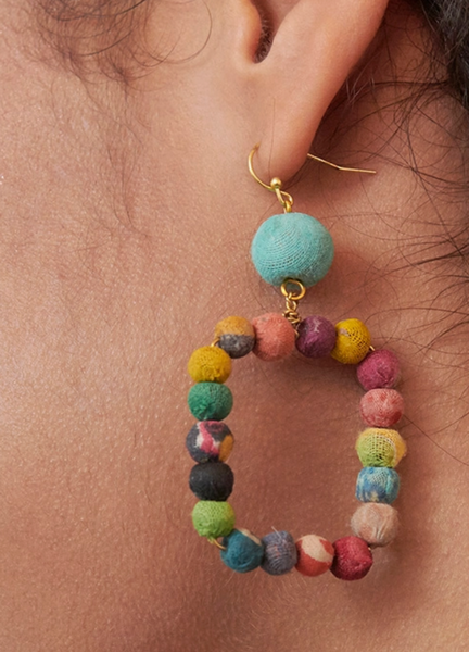 One of a Kind Kanthee Dangle Square Earrings