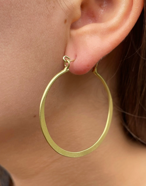 Matt Organic Gold Hoops