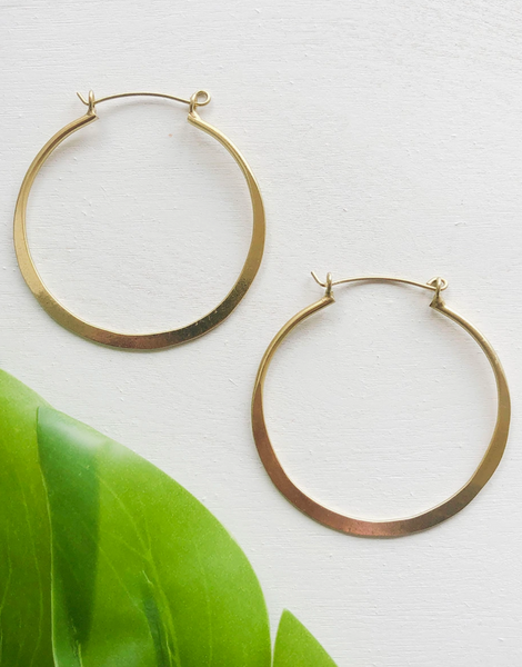 Matt Organic Gold Hoops
