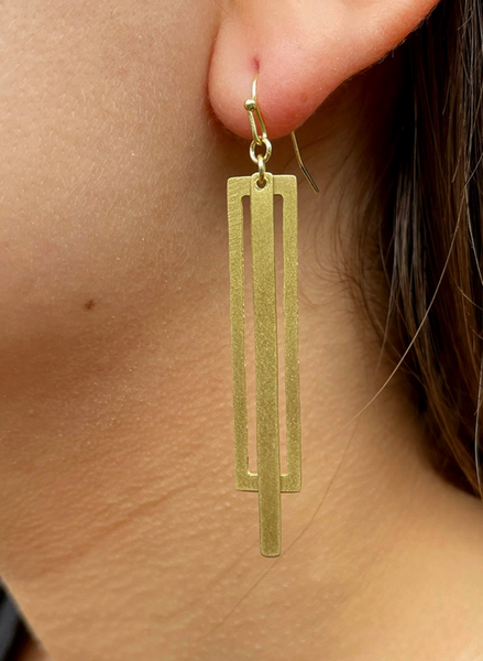 Rectangle Bar Earrings