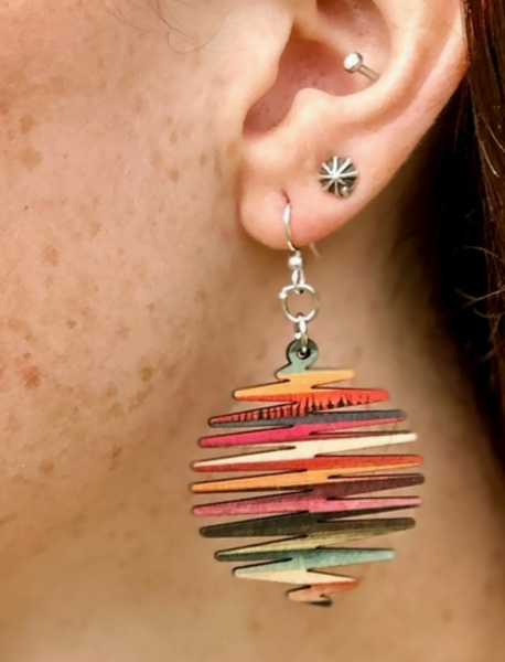 Horizons Wooden Earrings Made in CA