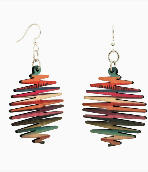 Horizons Wooden Earrings Made in CA