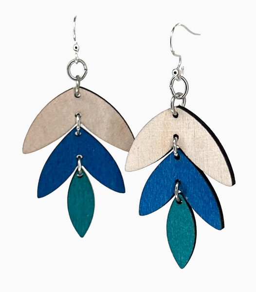 Three Piece Wooden Earrings: Made in CA