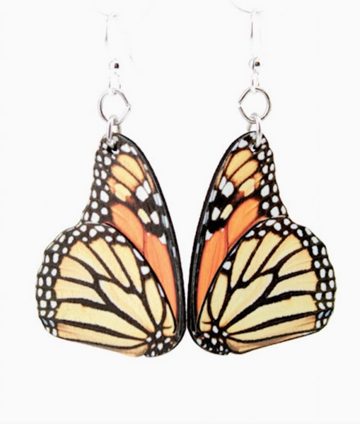 Butterfly Wooden Earrings: Made in CA