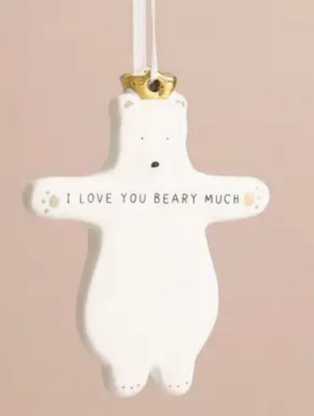 I Love You Beary Much Bear Hanging Decoration