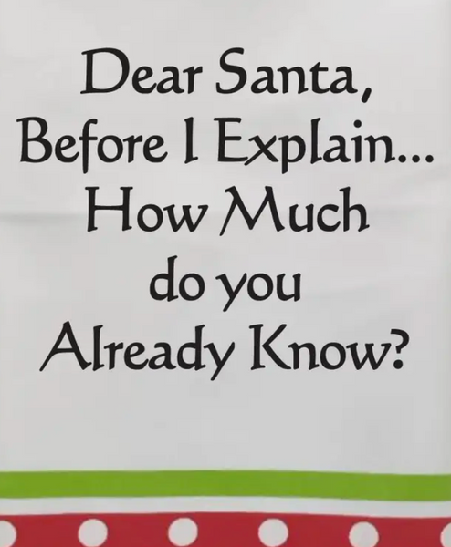 Holiday Funny 100% Cotton Dish Tower