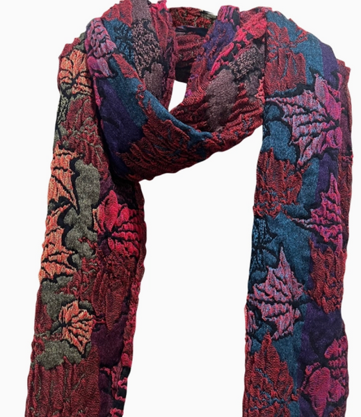 Flora Crinkle 100% Viscose Scarves