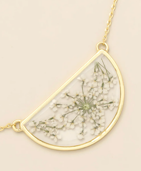 Natural Pressed Flower Necklace