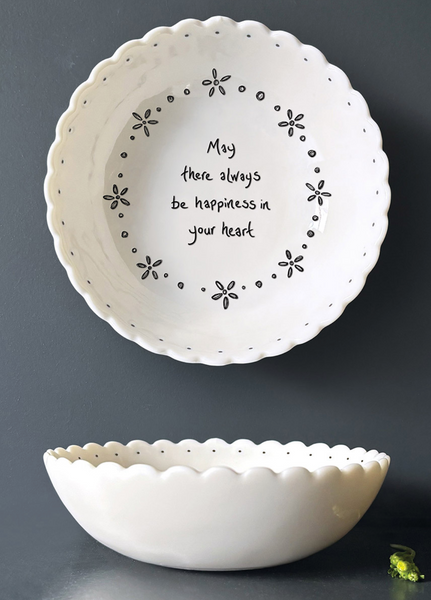 Porcelain Sweet Scallop Bowl w/ Illustration