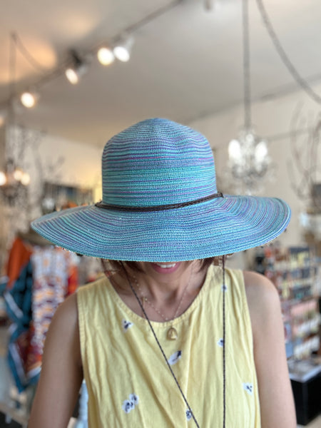 Mia Sun Hat: Packable Sun Hat with Leather Accents Chin Cord
