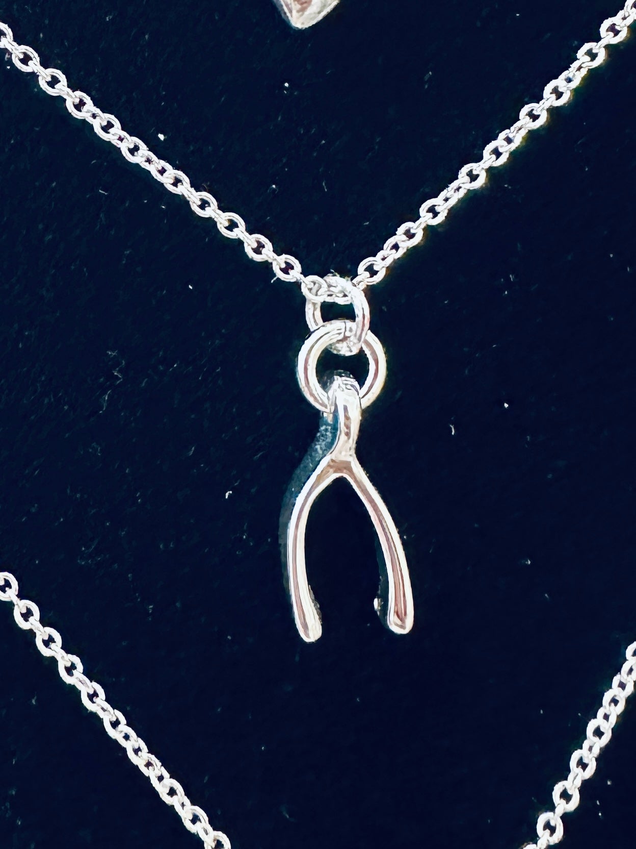 Silver Charm Pendant Necklace Made In USA