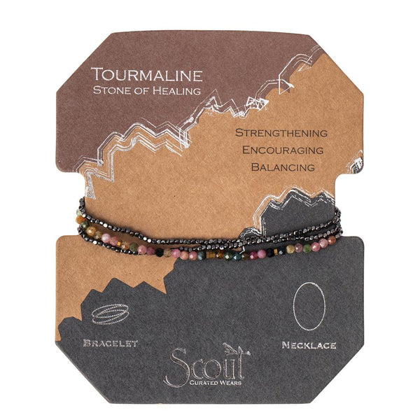 Delicate Tourmaline Stone Wrap Bracelet/Necklace