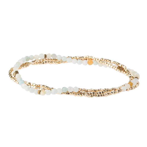 Delicate Amazonite Stone Wrap Bracelet/Necklace