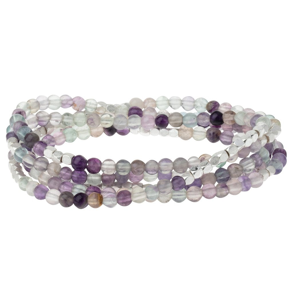 Fluorite Stone Wrap Bracelet/ Necklace