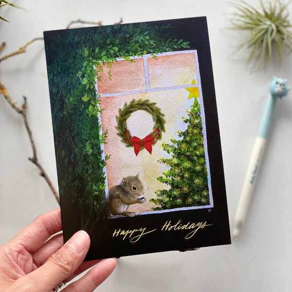Holiday Cheers Whimsical Holiday Greeting Card