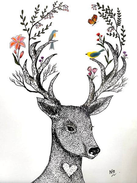 The Marvelous Deer: Greeting Card