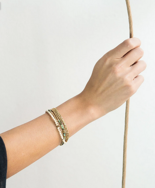 Delicate Labrodorite Stone Wrap Bracelet/Necklace