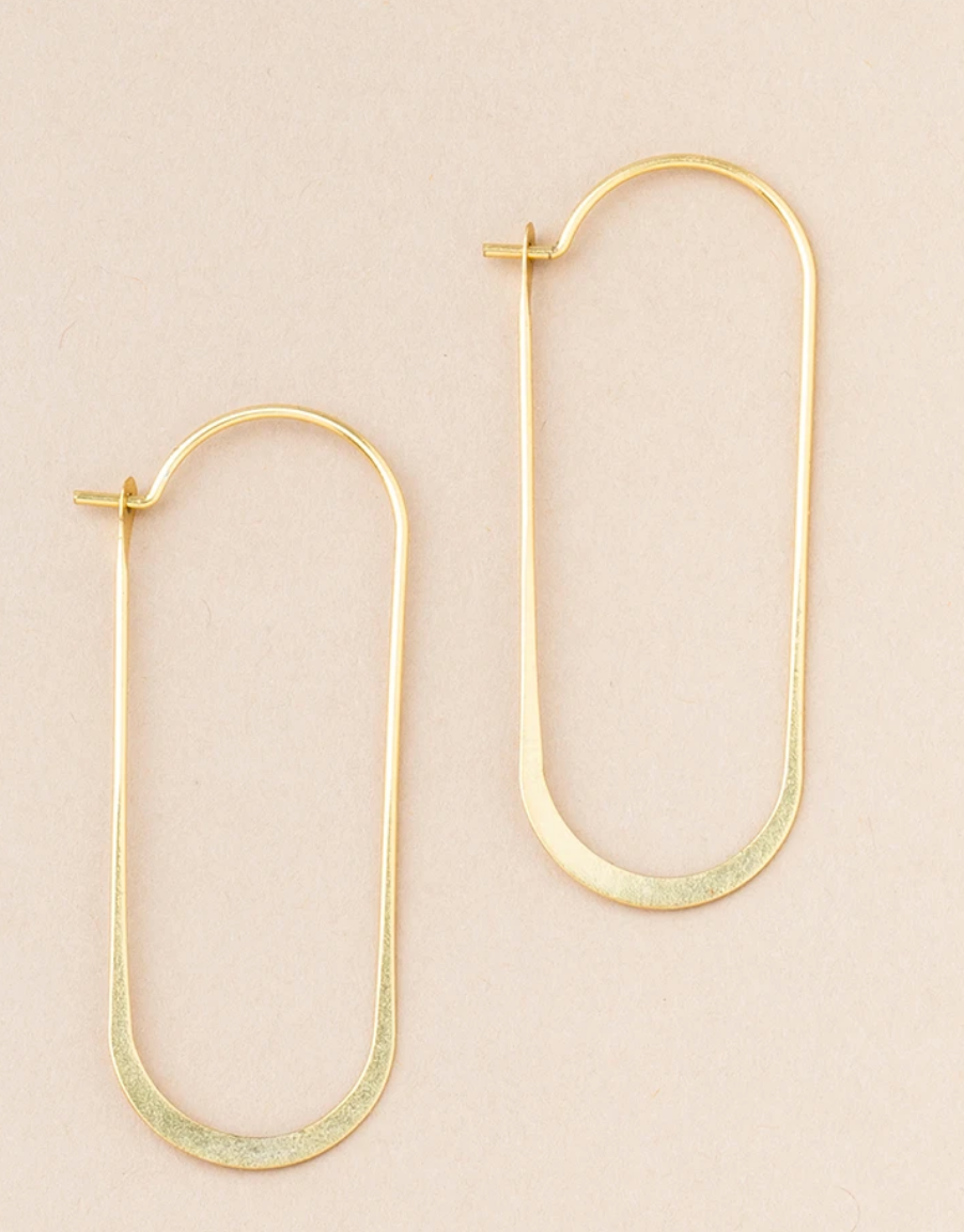 Cosmic Oval / Gold Vermeil Earrings