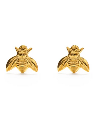 Dainty Gold Honey Bee Studs Earrings