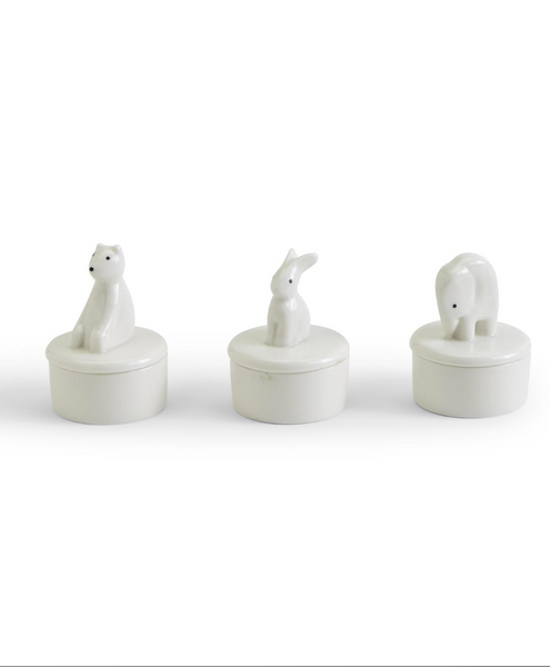 Cute Animal Keepsake Porcelain Jewelry Box